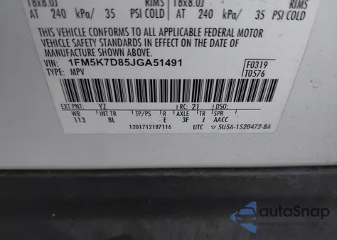 2018 Ford Explorer Xlt from USA, damaged, VIN 1FM5K7D85JGA51491